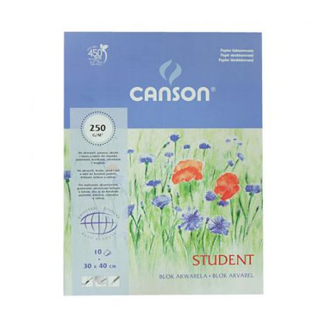 Blok do akwareli Canson Student 30 x 40cm/10/250g